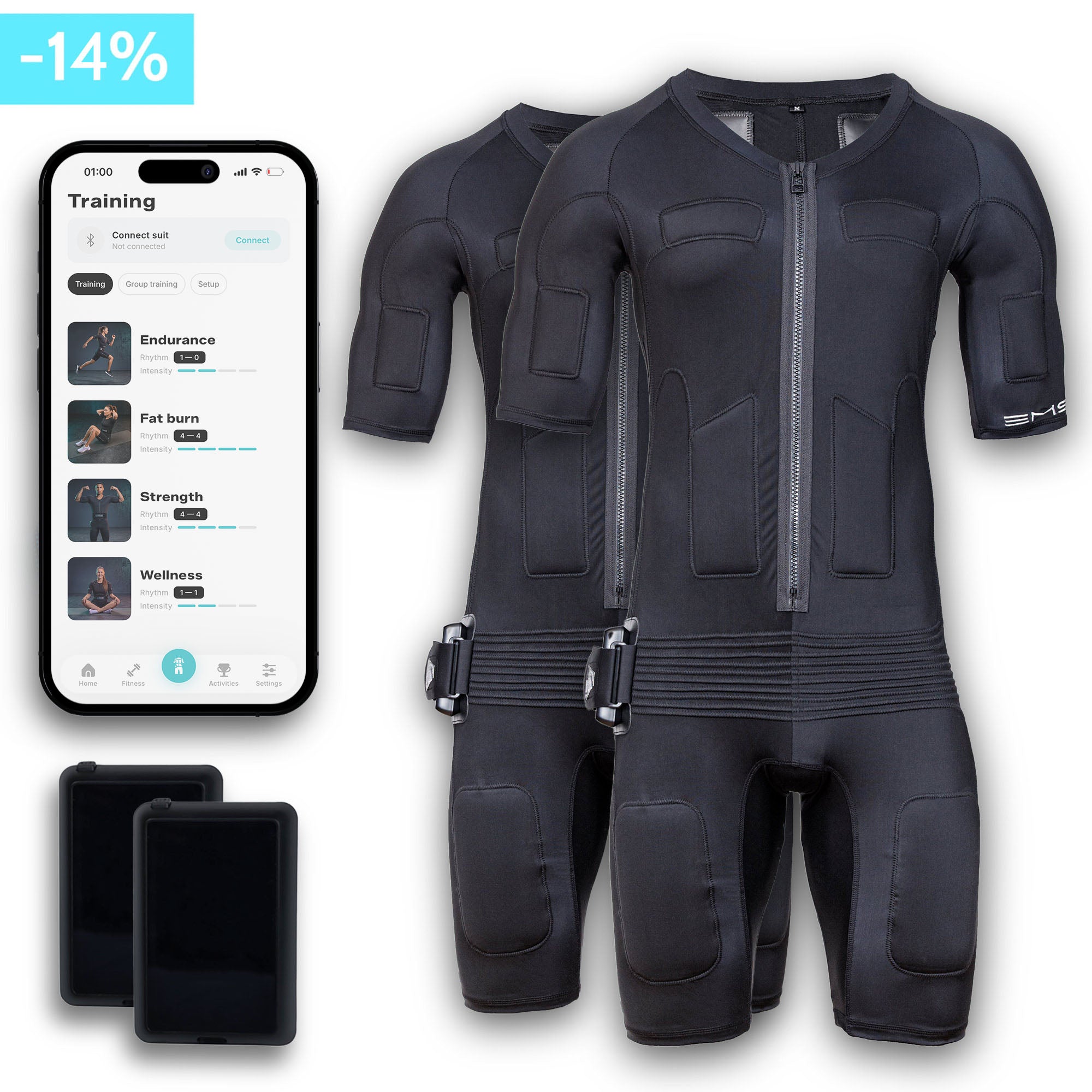 Friends-Package 2x EMS Suit Unisex + 2x Control Box