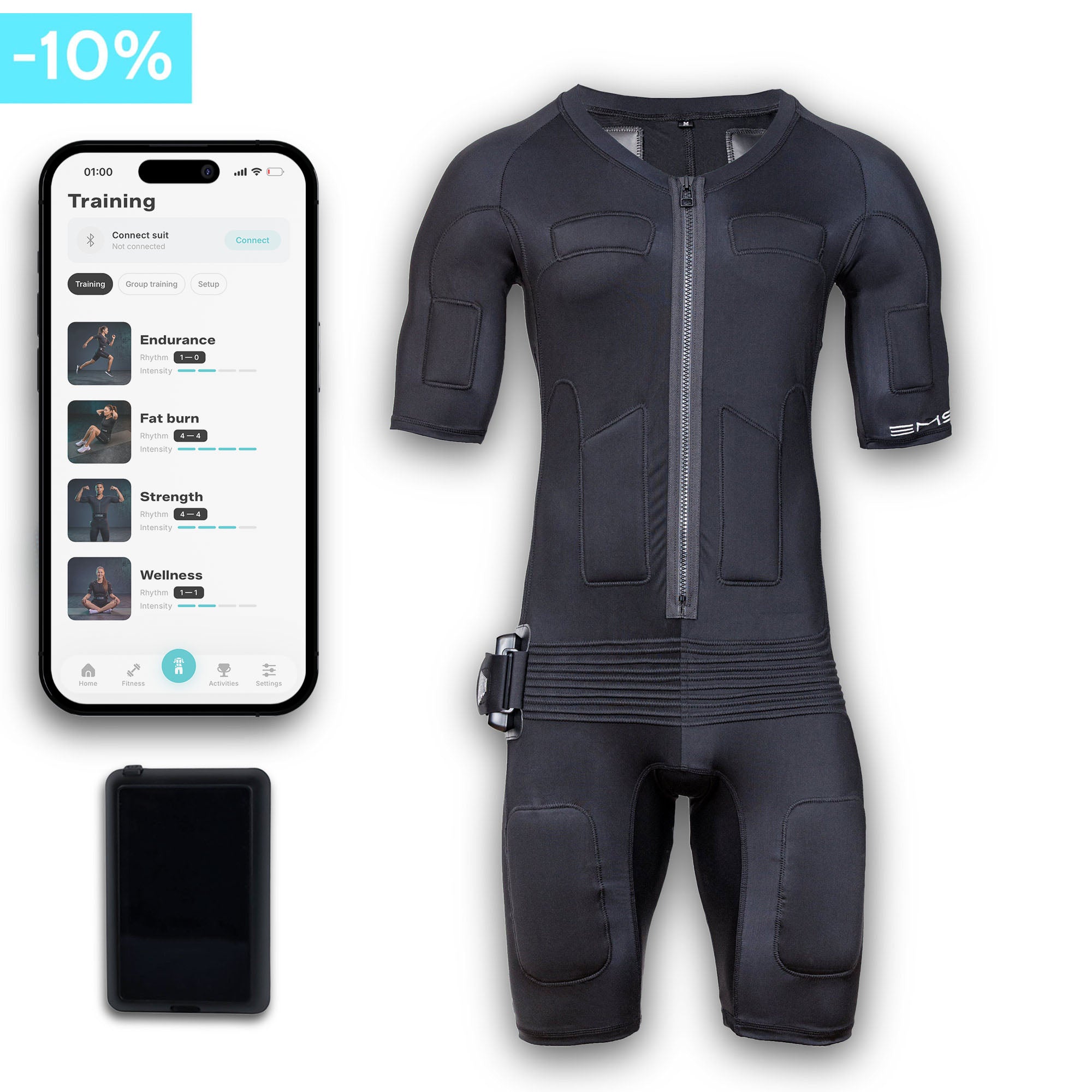 EMS Start Package 1x EMS Suit Unisex + 1x Control Box
