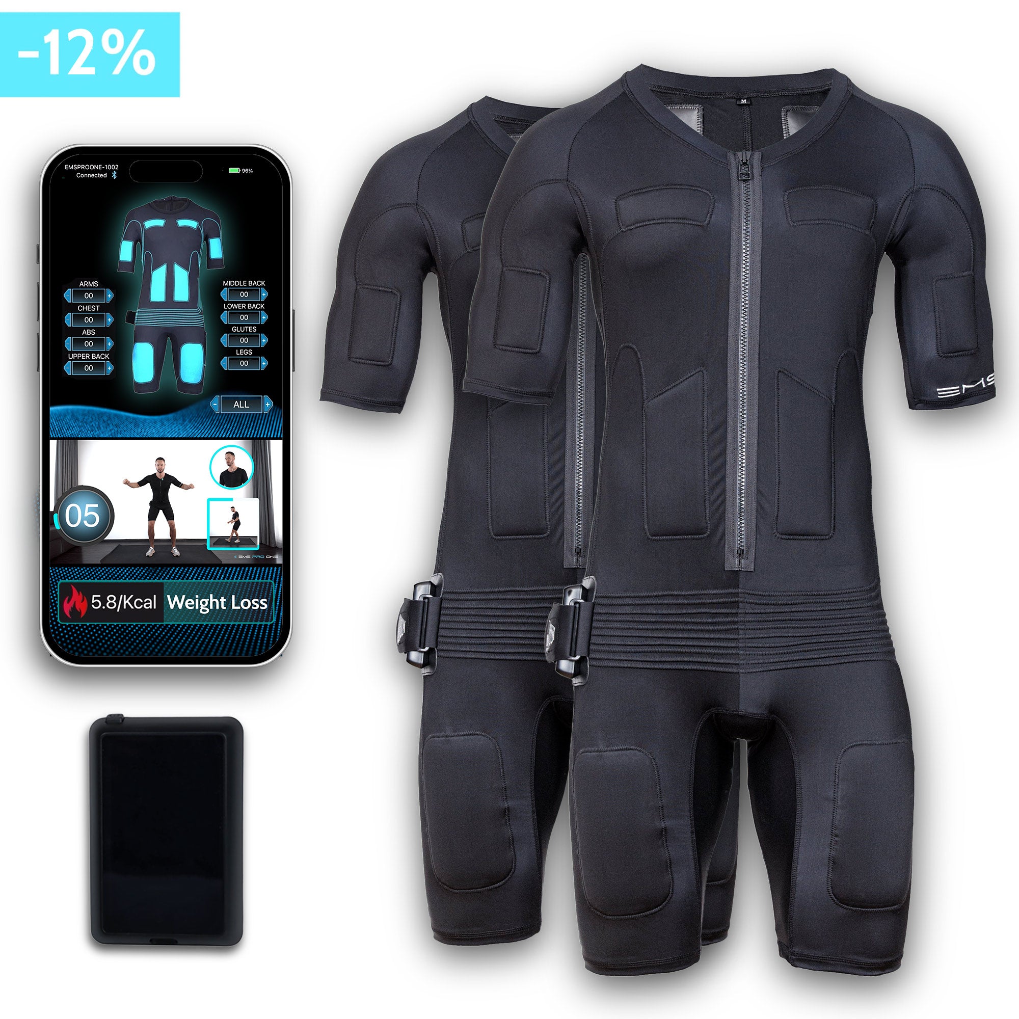 Partner Package 2x EMS Suit Unisex + 1x Control Box - EMS PRO ONE SPORTS TRADING L.L.C