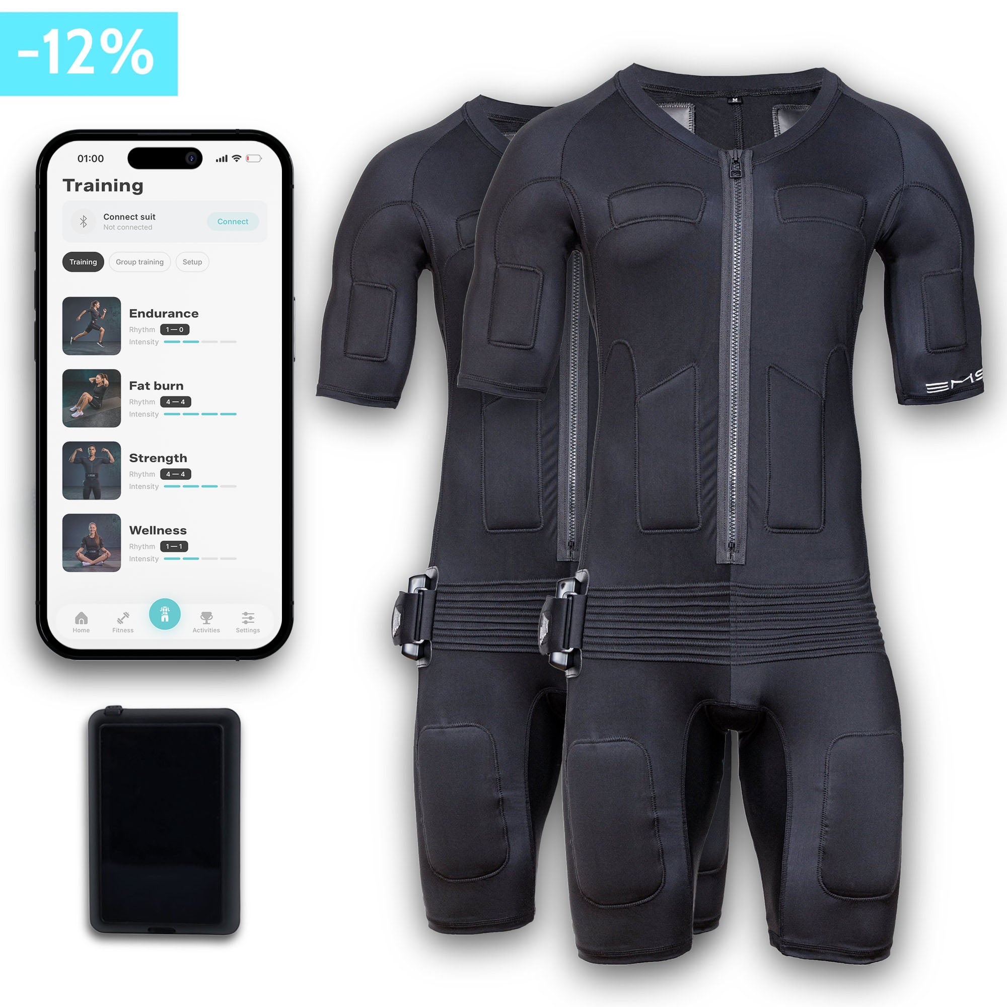 Partner Package 2x EMS Suit Unisex + 1x Control Box