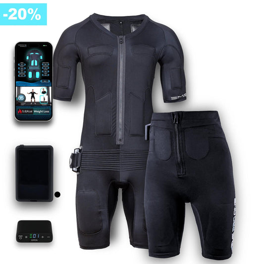 Love Package 1x EMS Suit Unisex + 1x Control Box + 1x EMS Shorts 1x Control Box - EMS PRO ONE SPORTS TRADING L.L.C